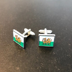 welsh flag cufflinks