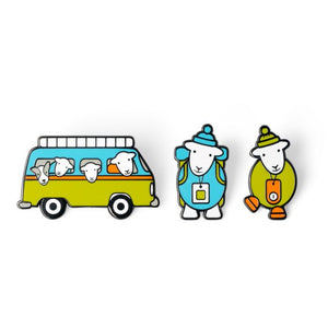 herdy adventure pin badge set of three
