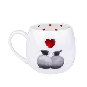 black and white sheep mug