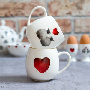black and white sheep mug