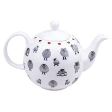black and white sheep teapot