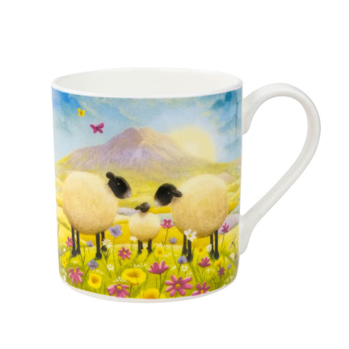 sheep and butterfly mug
