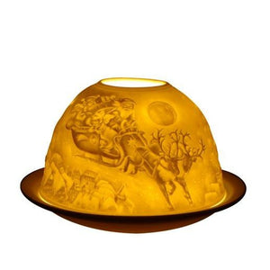 flying sleigh tea light holder