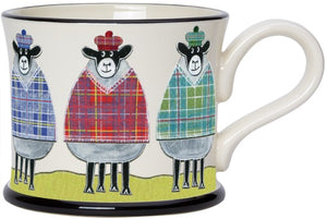 moorland tartan sheep mug