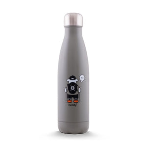 herdy grey stainless steel drinks bottle