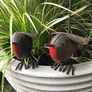 Metal Garden Robin Ornaments