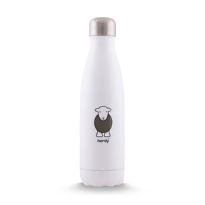 herdy white stainless steel drinks bottle